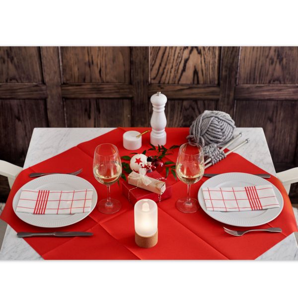 10 Dunicel Mitteldecken 84x84cm Tischdecken Tischtuch stoffähnlich - Rot (10er Pack)
