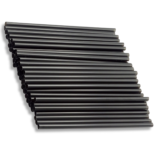 1000 Mehrweg Trinkhalme Plastik 200x8mm Jumbo Strohhalme (2x500er) schwarz