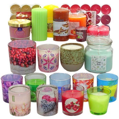 WiTaP™ - 8 kg Duft Kerzenset: Duftgläser Stumpenkerzen Teelichter - MIX Düfte gemischt