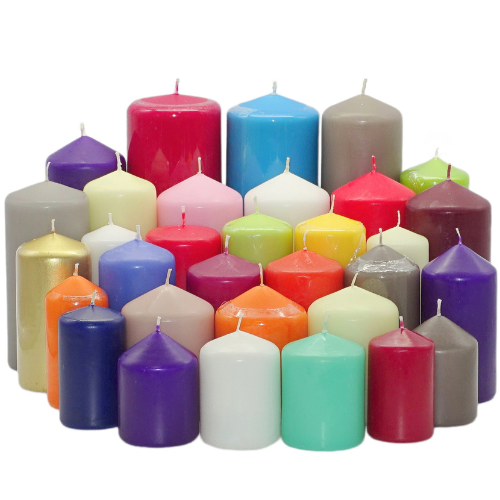 WiTaP™ - 10 kg Stumpenkerzen glatt Mix bunt gemischt