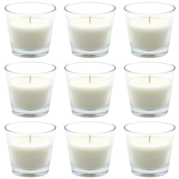 12 Duftgläser 90x80mm Duftkerzen im Glas Kerzengläser konisch klar - Vanille