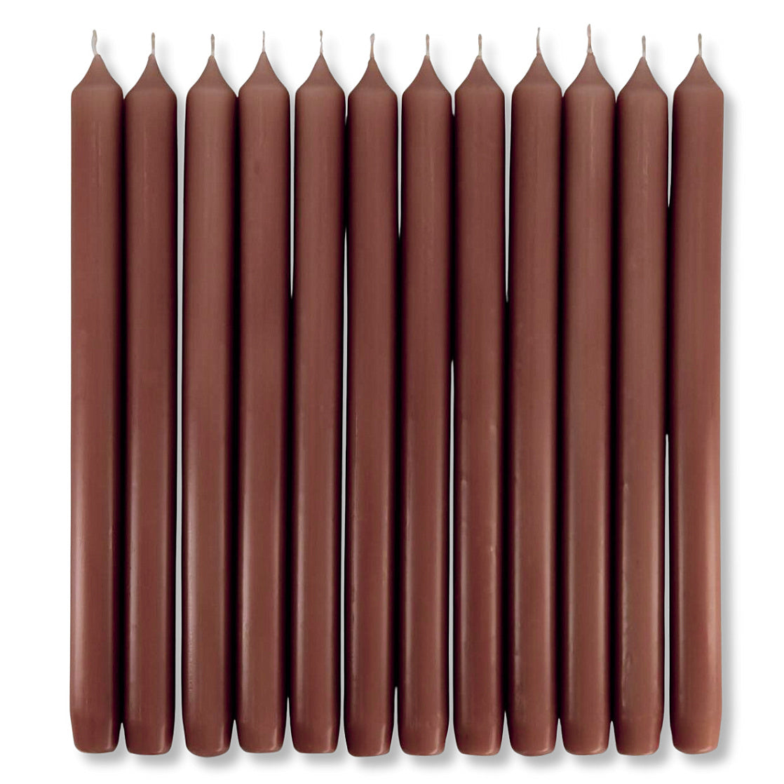 72 Stk Hema XXL lange Stabkerzen 290x22mm Haushaltskerzen Kronenkerzen - Nussbraun (6x12er)