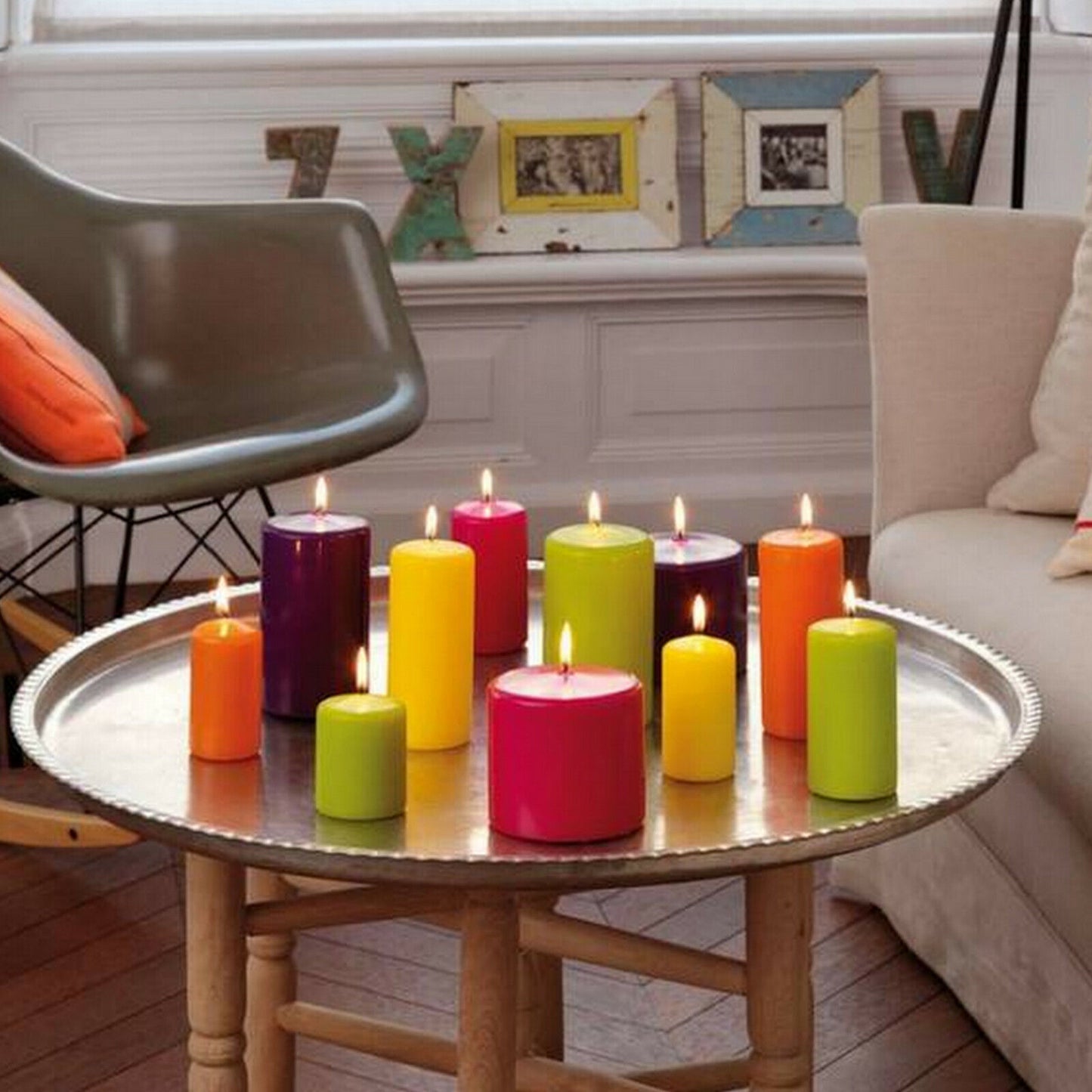 40 Stk (10 x 4er) Bolsius Stumpenkerzen 60x40mm kleine Blockkerzen glatt - Elfenbein