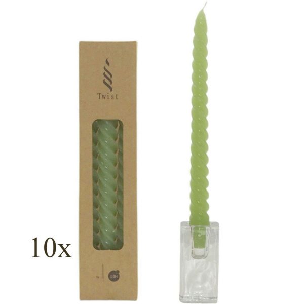 30 Twist Spiralkerzen 25cm Spitzkerzen Renaissancekerzen gedreht (10 Pack x 3er)