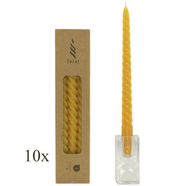 30 Twist Spiralkerzen 25cm Spitzkerzen Renaissancekerzen gedreht (10 Pack x 3er)