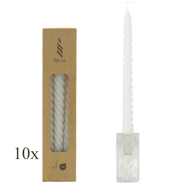 30 Twist Spiralkerzen 25cm Spitzkerzen Renaissancekerzen gedreht (10 Pack x 3er)