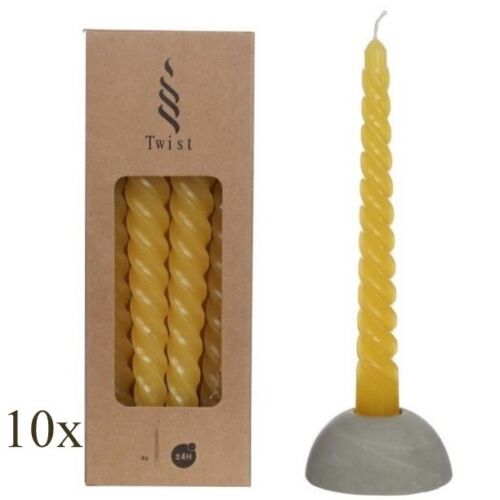 40 Twist Spiralkerzen 19cm Spitzkerzen Renaissancekerzen gedreht (10 Pack x 4er)