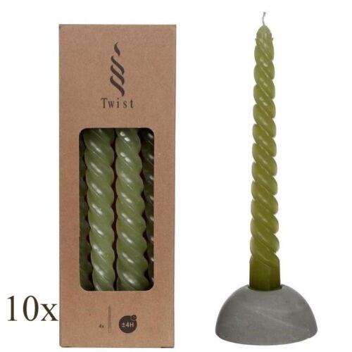 40 Twist Spiralkerzen 19cm Spitzkerzen Renaissancekerzen gedreht (10 Pack x 4er)