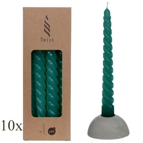 40 Twist Spiralkerzen 19cm Spitzkerzen Renaissancekerzen gedreht (10 Pack x 4er)