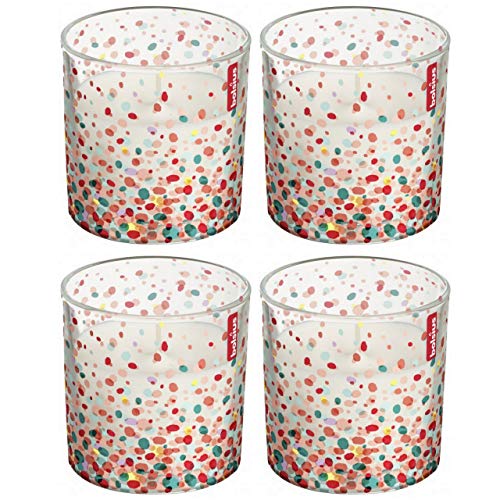 4 Bolsius Duftkerzen im Glas 100x100mm Kerzenglas Duftglas 700g Konfetti Mix (4 Stück)