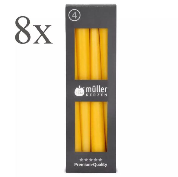 32 Müller Spitzkerzen 245x22mm Tafelkerzen Leuchterkerzen (8 Pack x 4er)