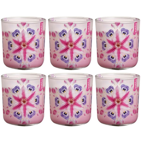6 Stk Bolsius Duftkerzen im Glas 86x80mm Duftglas je 420g - PINK FLOWER BURST
