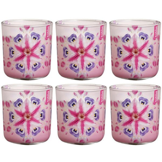 6 Stk Bolsius Duftkerzen im Glas 86x80mm Duftglas je 420g - PINK FLOWER BURST