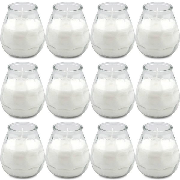 12 Bolsius Twilight 104x99mm Outdoor Flairlight Windlichtkerze Kerzenglas - klar