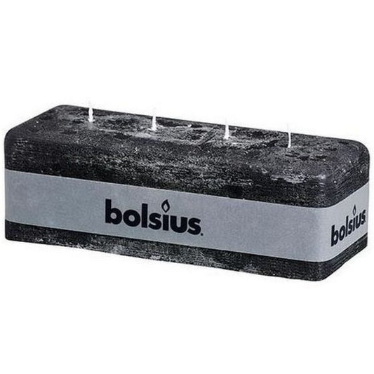 Bolsius 4-Docht Stumpenkerze 250x80x90mm Rustic Mehrdochtkerze B-Ware