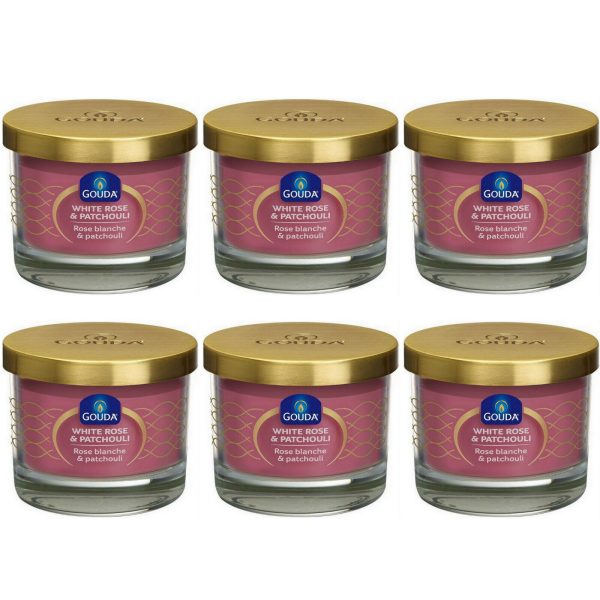 6 Gouda Duftgläser 80x68mm Duftkerzen im Glas Kerzenglas mit Deckel (6 Stück)