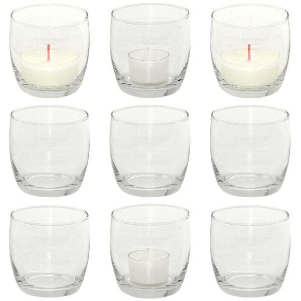 12 Stück Teelichtgläser Votivgläser 75x74mm Teelichthalter Glas Kerzen – WiTaP™