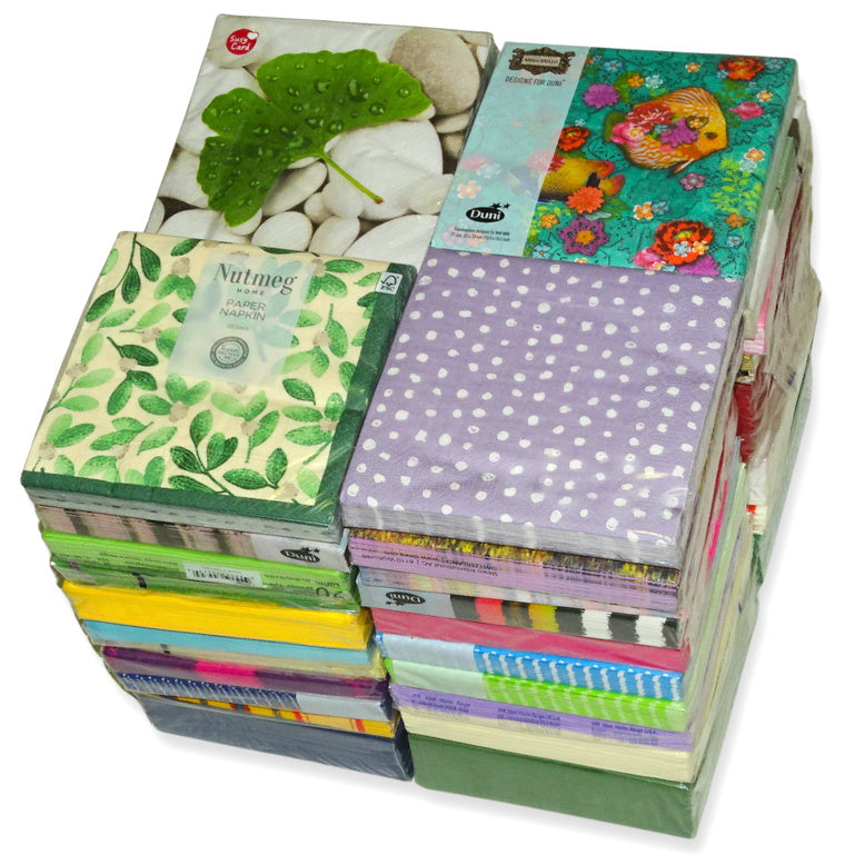 5,5 kg/ca. 1.000 Stück Papierservietten 33x33cm Überraschung Mix