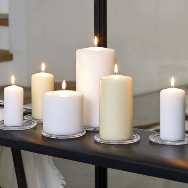 10 Stk Bolsius Stumpenkerzen 150x58mm Blockkerzen glatt - Warmes Grau