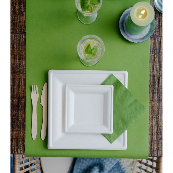 90 Bio Einweg Holzbesteck Set: Gabeln + Messer + Löffel 180mm (5x18er)