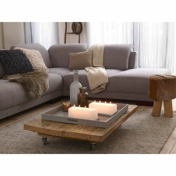 Bolsius 4-Docht Stumpenkerze 250x80x90mm Rustic Mehrdochtkerze B-Ware