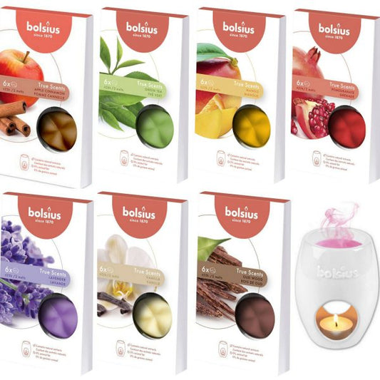 6er Pack Bolsius Aromatic True Scents Wax Melts Duft Schmelzblüten