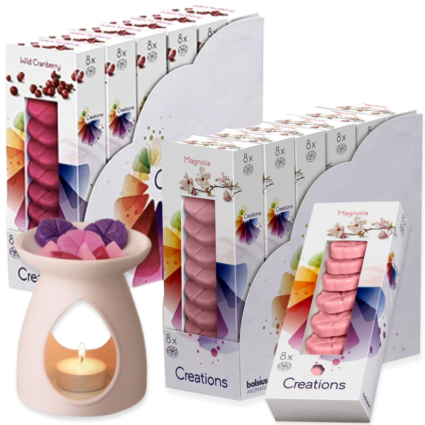 48 Bolsius Creations Schmelzblüten Duftblüten Wax Melts (6x8er)