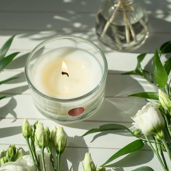 6er Set Bolsius True Scents Duftgläser 80x50mm Duftkerzen Kerzenglas - Fresh Cotton