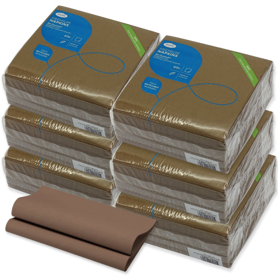 Bio Dunisoft Servietten 40x40cm stoffähnlich Chestnut - braun