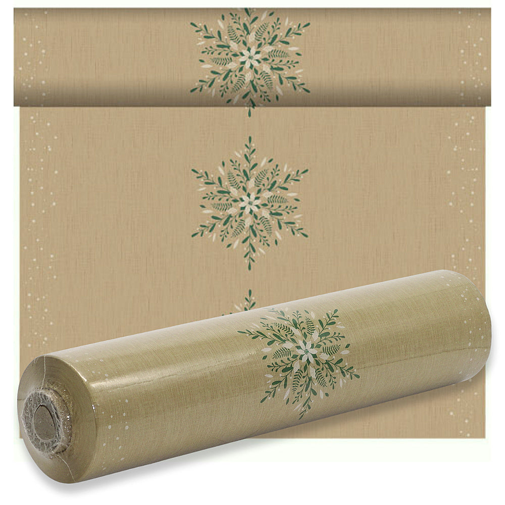 24 Meter Dunicel Tischläufer 40cm breit Tischband Weihnachten Natural-Charm braun