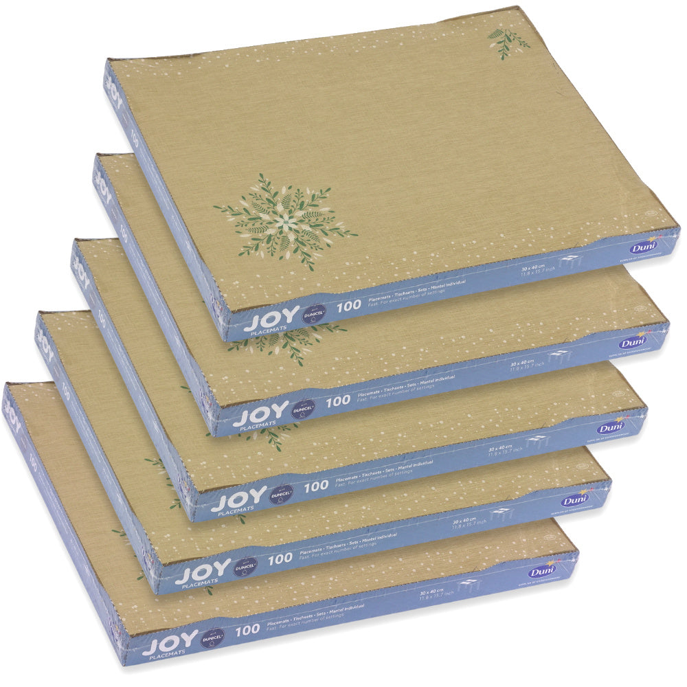 500 Stk Dunicel Tischsets 40x30cm Platzset Weihnachten Natural-Charm braun (5x100)