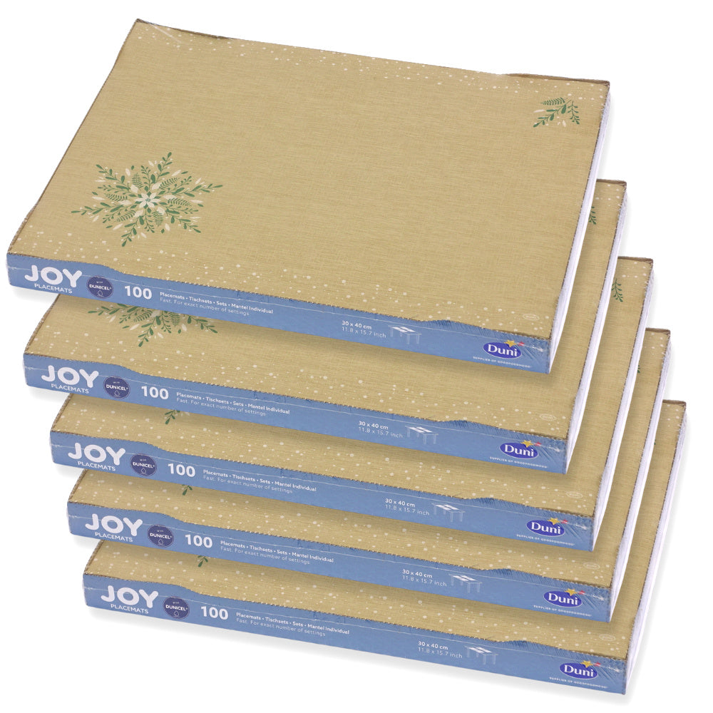 500 Stk Dunicel Tischsets 40x30cm Platzset Weihnachten Natural-Charm braun (5x100)