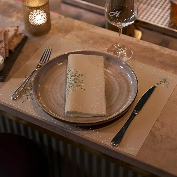 500 Stk Dunicel Tischsets 40x30cm Platzset Weihnachten Natural-Charm braun (5x100)