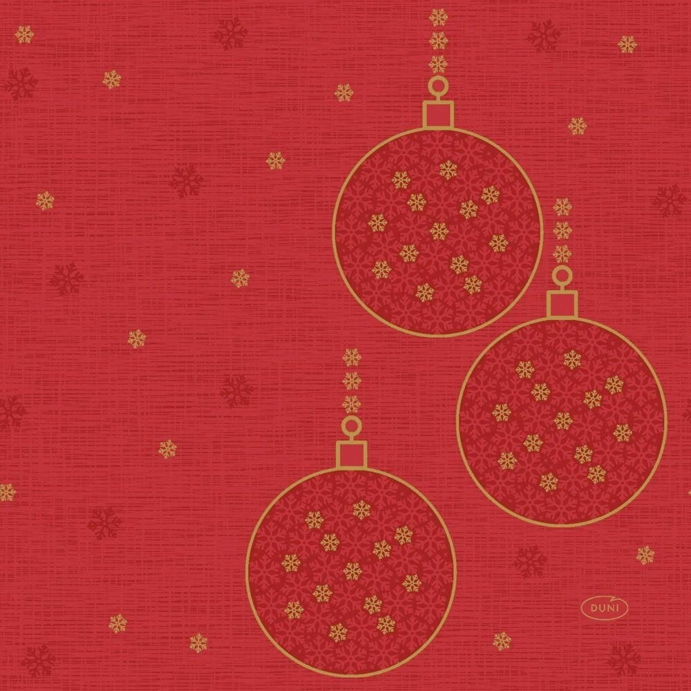 5 Stk Dunicel Tischdecken 220x138cm stoffähnliche Tischtuch - Glorious Xmas rot