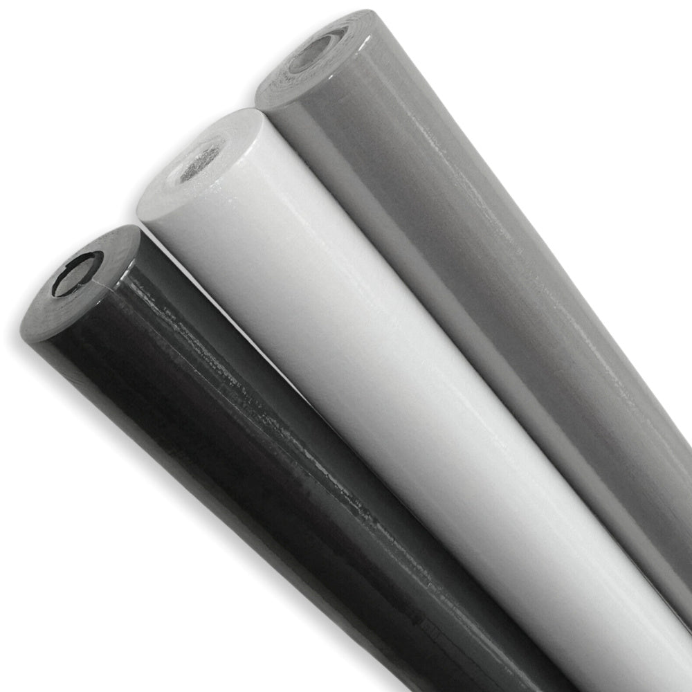 50 Meter Evolin Tischdeckenrollen 118cm breit Premium Tischtuch Stoffoptik - Schwarz (2x25m) 2 Rollen