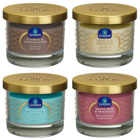 6 Gouda Duftgläser 80x68mm Duftkerzen im Glas Kerzenglas mit Deckel (6 Stück)