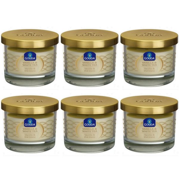 6 Gouda Duftgläser 80x68mm Duftkerzen im Glas Kerzenglas mit Deckel (6 Stück)