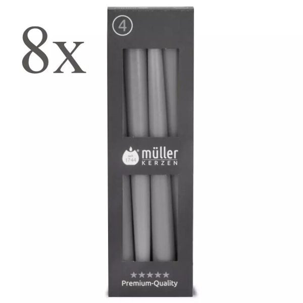 32 Müller Spitzkerzen 245x22mm Tafelkerzen Leuchterkerzen (8 Pack x 4er)