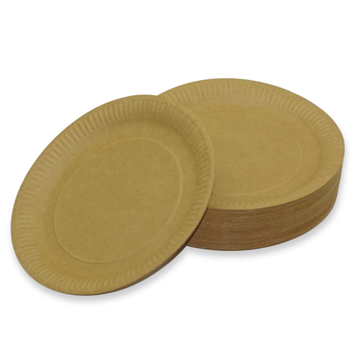 1.000 Stk Pappteller rund Ø23cm Einwegteller Imbissteller Menüteller (10x100er) Braun