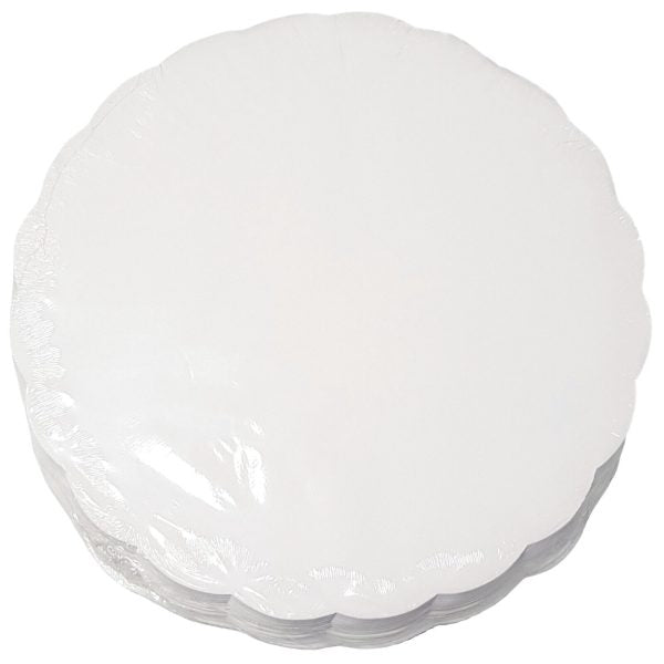 500 Plattenpapiere Ø 30cm Servierunterlage Tortenpapier rund - Weiß