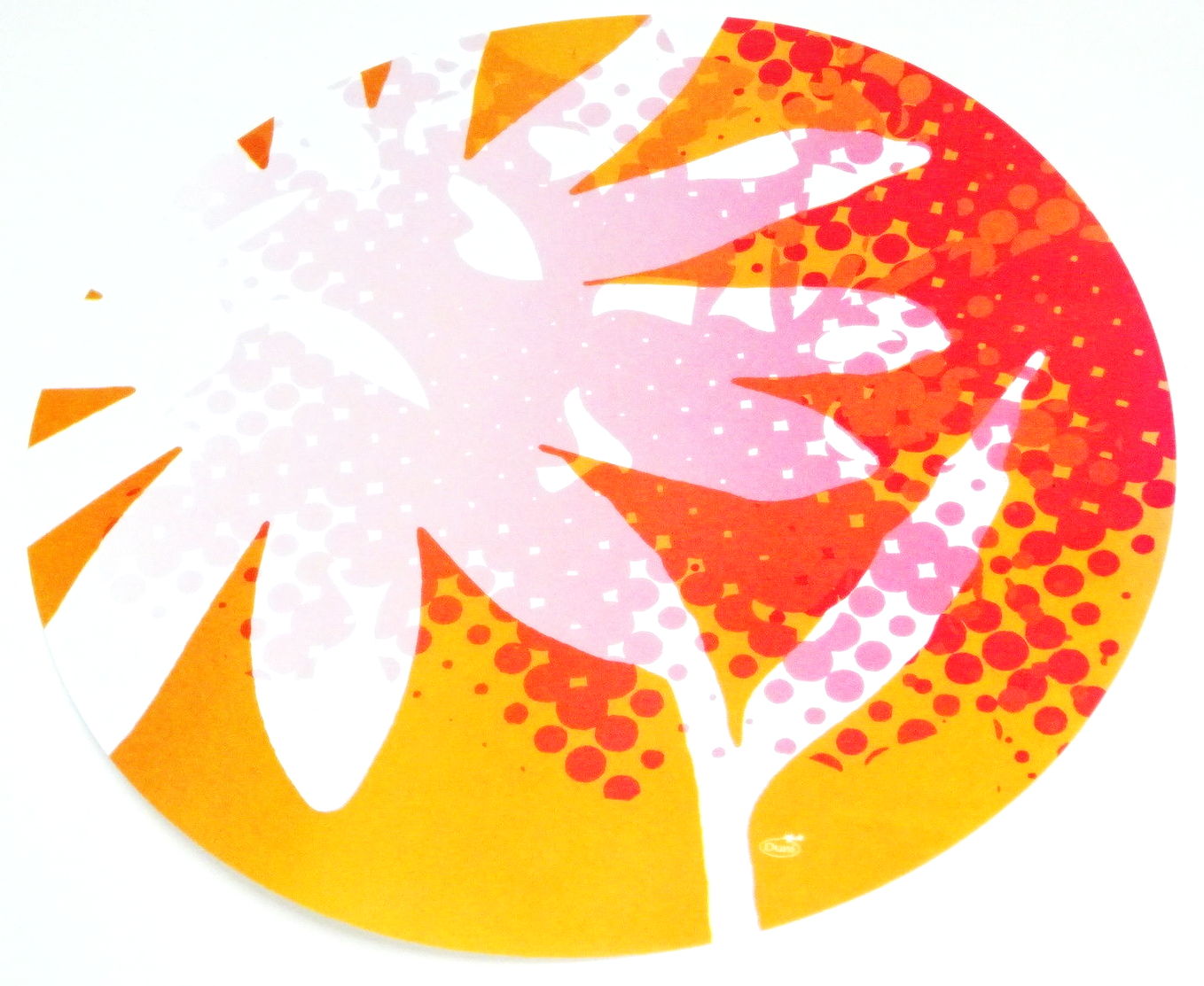 250 Duni Tischset Papier rund Ø32cm Platzset Flower Dots Blume