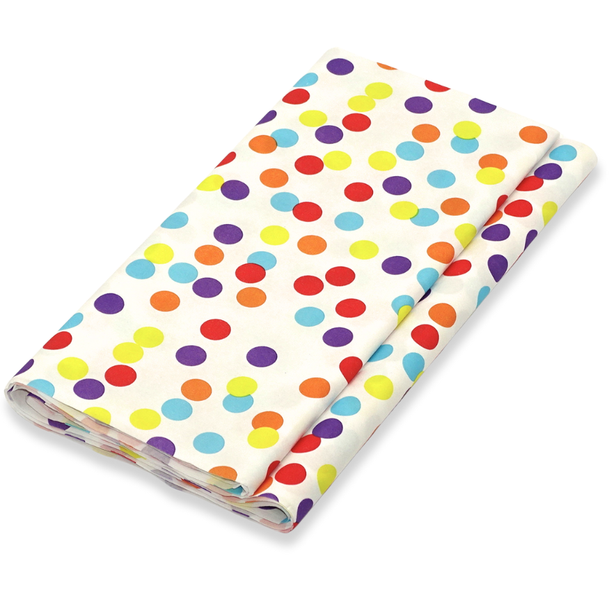 10 Pack Vlies Tischdecken 180x118cm stoffähnlich Tischtuch - Bunte Punkte