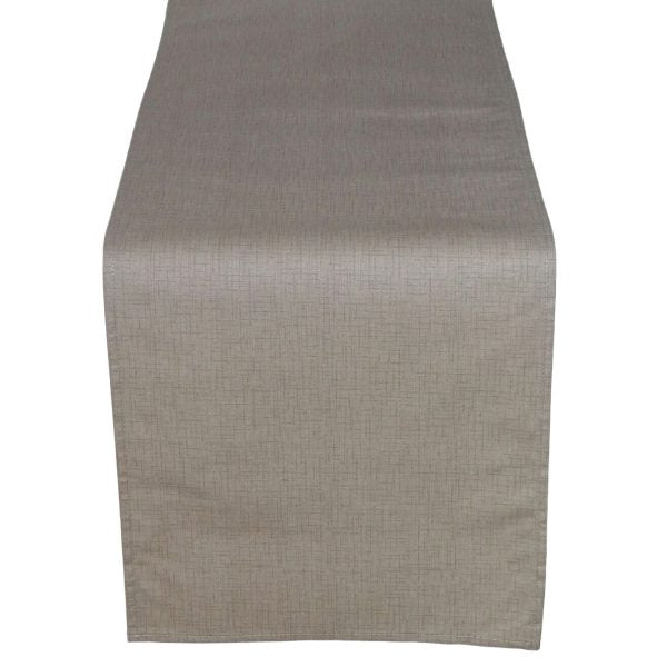 Tischläufer 110x37cm Textil Leinenoptik beschichtet Lotuseffekt - Linnea Greige