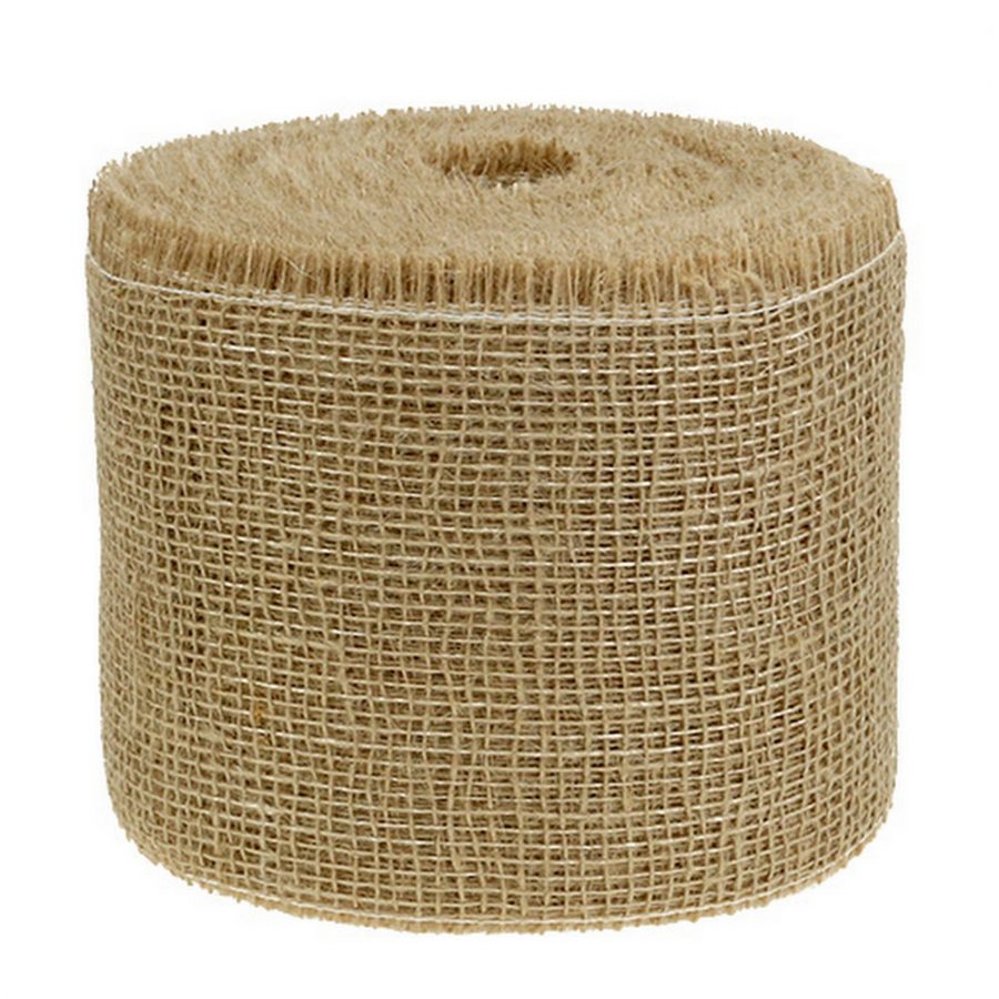40 Meter Juteband 15cm breit Tischband Rolle - Natur