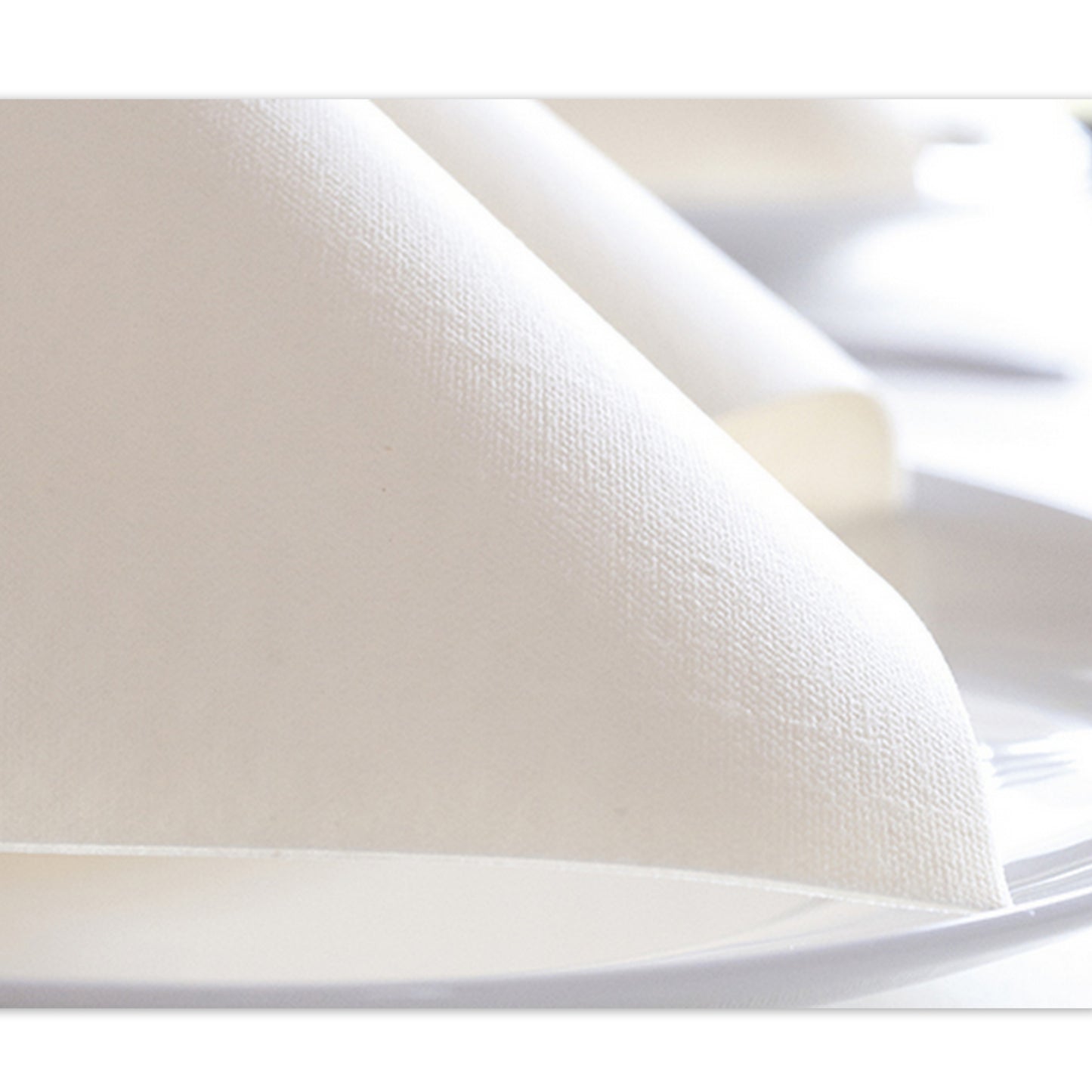 60 Bio Dunisoft Servietten 40x40cm Stoffoptik stoffähnlich (60er Pack) weiß