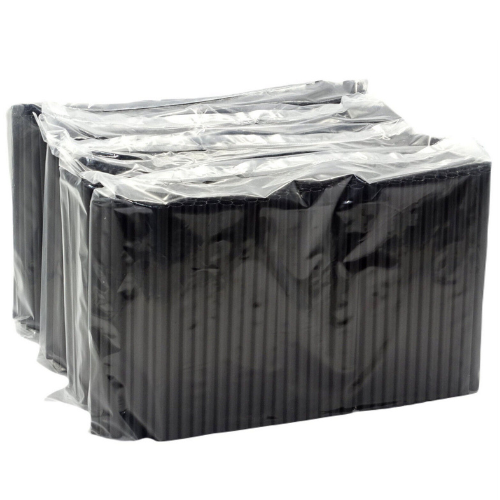 1.000 Mehrweg Trinkhalme Plastik 150x8mm Cocktail Strohhalme (4x250er) schwarz