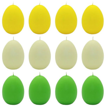 10 Bolsius Eierkerzen 90x70mm Ei Kerze groß Ostern Deko in Eiform