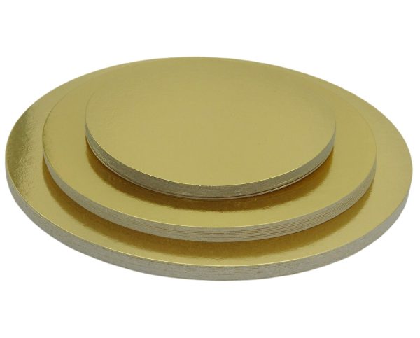 10-tlg. Tortenunterlagen Tortenscheiben Ø 22-30cm Cake Drum Tortenplatte - Gold