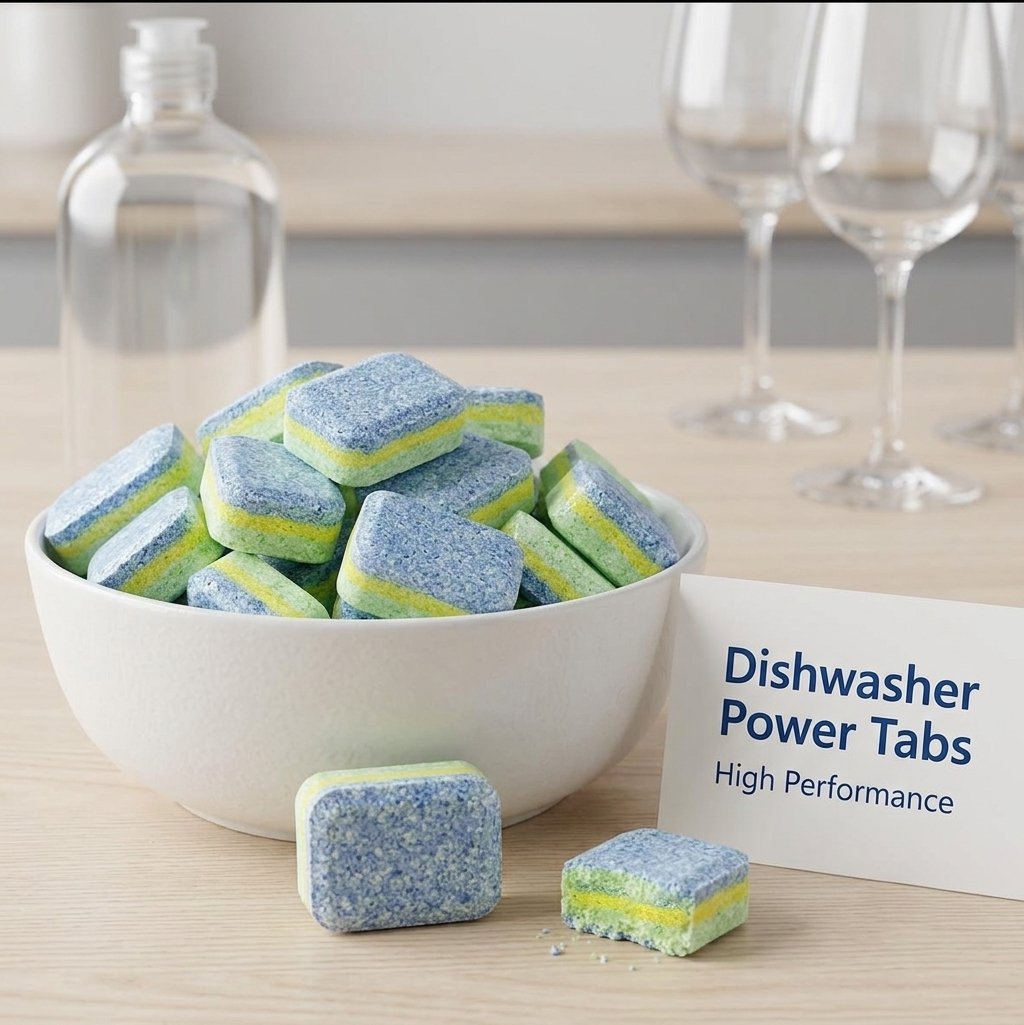 10 kg Spülmaschinentabs ca 500 Stück WASSERLÖSLICHE Folie 12in1 20g/Tab grün-gelb-blau