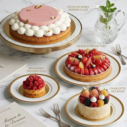 10-tlg. Tortenunterlagen Tortenscheiben Ø 22-30cm Cake Drum Tortenplatte - Gold